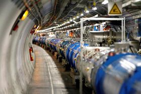 A general view of the Large Hadron Collider (LHC) at the Organization for Nuclear Research (CERN) in the French village of Saint-Genis-Pouilly near Geneva in Switzerland, July 23, 2014. REUTERS/Pierre Albouy/File Photo